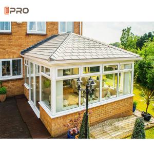China Slant Roof Winter Garden Sunroom Glass House Conservatory factory