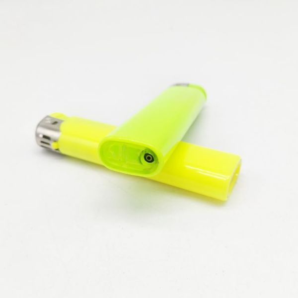 Transparent Pink Electric Lighter with Refillable Capability and Child Resistance