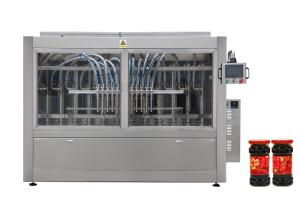 China Full Automatic Chill Paste meat jam Sauce Bottle Filling Machine line factory