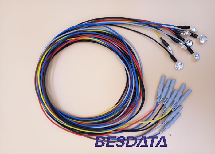 Sintered Silver Silver Chloride EEG Wired Electrode Biopotential EEG Skin Electrodes