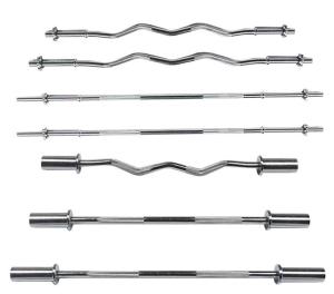 China Hot Sale Strength Training Gym Equipment Power Weightlifting 1.2m Curl Barbell Bar factory