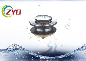 China SS Material Pop Up Bathroom Sink Drain , Bathtub Pop Up Drain Without Overflow Hole factory