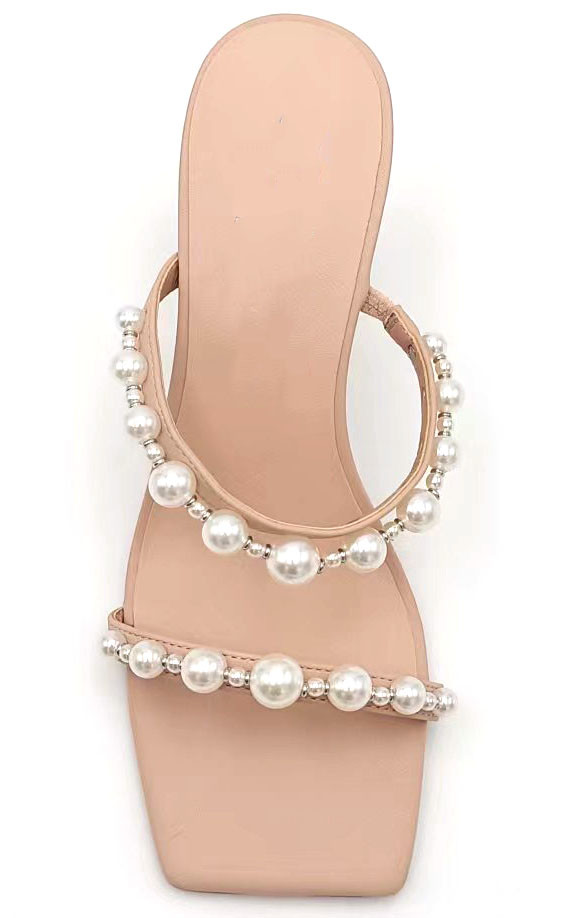 Customized Womens Mule Heels With Durable Rubber Sole