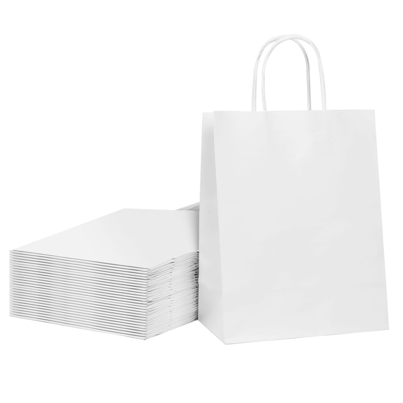 Custom Color Accepted Luxury White Gift Shopping Jewelry Package Kraft Paper Bag