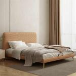 Fabric Upholstered Adjustable Modern Bedroom Furniture Set With Non Woven Fabric