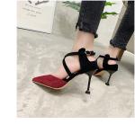 ZM038 A857-5 Summer 2020 New Cross Strap Ladies High Heel Sandals Cat Heel Women