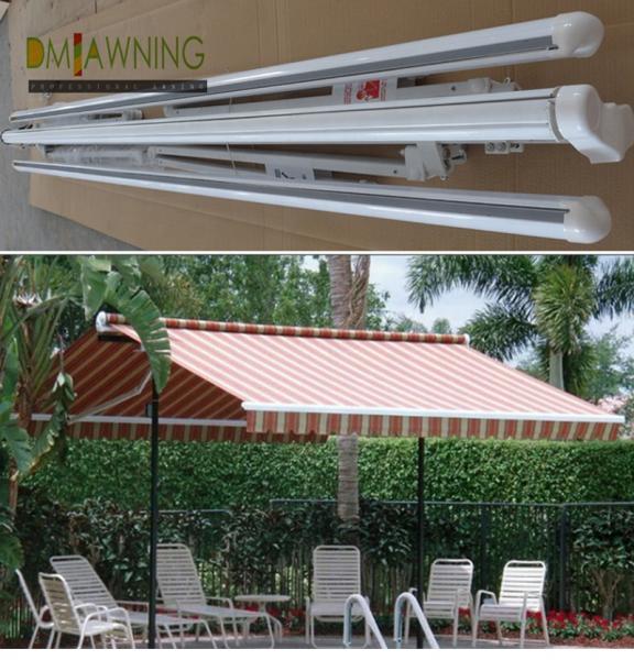 Open Air Double Sided Awning Independent Garden Restaurant Retractable Awning