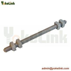 China Double-Arming Bolts full thread furnished with four square nut factory