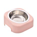 Cat Toy Cute Cat Bowl Stainless Steel Inclined Mouth Cervical Protection