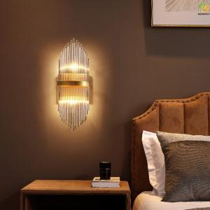 China E14 X 2 Luxury Modern Crystal Wall Light For Home / Hotel / Showroom factory