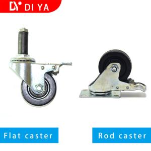 China Shock Absorption Chromium Industrial Caster Wheels Swivel Lock Damping factory