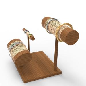 China Countertop Wooden Bracelet Stand Luxury Wooden Jewelry Display Stand factory