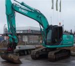Green Used Kobelco Excavator Hydraulic SK210LC