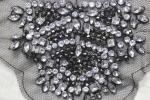 Fashion beaded trim beaded patch embroidery lace with beads