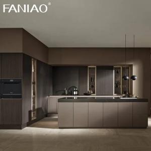 China Direct Wholesale Modern Modular Melamine Cabinets Flat Panel Full Overlay Kitchen Cabinets factory