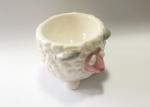 Novelty Ceramic Egg Holder , Animal Ceramic Egg Cups 3D Figure With Metal Leg