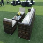 Outdoor Indoor PE Rattan Sofa With Side Sofa , Middle Sofa , Ottoman , Coffee