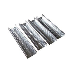 China Silver White Galvanised Steel U Channel Shockproof 0.3mm - 1.5mm Thickness factory