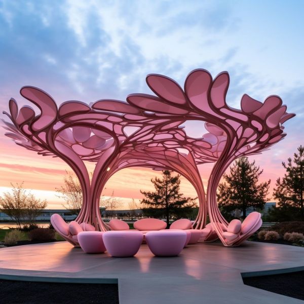 Complete Tree-Inspired Tree Shape SturctureShelter System - Custom Canopies, Rest Pavilions & Walkways for Premium Developments