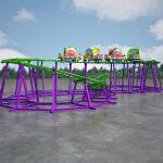 Indoor Theme Park Roller Coaster Track Length 52m Automatic Control