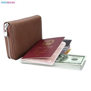 China Custom Logo Genuine Leather Rfid Wallet with RFID Blocking and ID Card Holder factory
