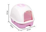 White Portable Cat Litter Box Enclosed Litter Box For Large Cats