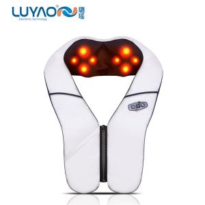 China Intelligent PU Shiatsu Neck Shoulder Massager Positive And Reserve Zipper Merge factory