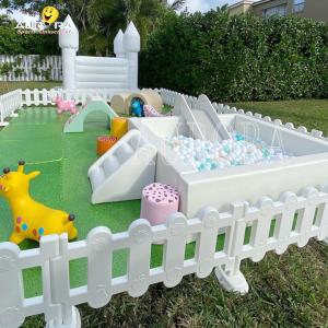 China White Green Inflatable Soft Play Equipment Indoor Outdoor With Bounce House factory