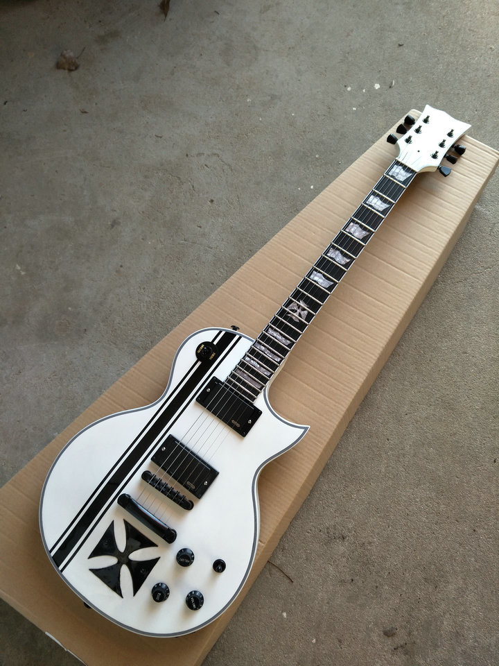 Custom ESP LTD Iron Cross SW James Hetfield Signature Electric Guitar EMG Snow White