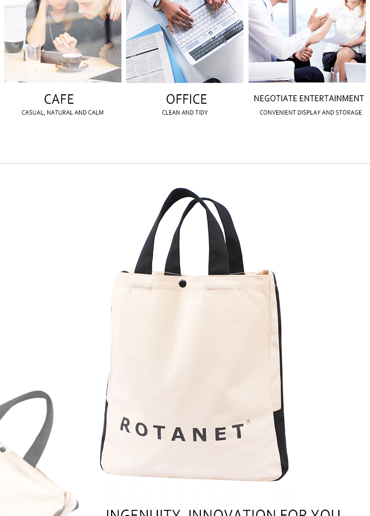 Various Color Canvas Shoulder Handbags 60-140 GSM Thickness Enhanced Visual Image Effect