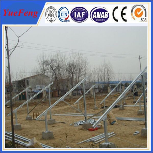 China solar racks/ground mounted solar panel mounting brackets with aluminum rails factory