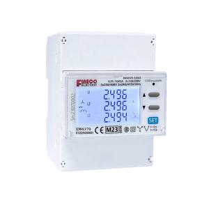 China 3*120/208V...3*240/415V 5 65 A 3 phase Smart Energy Meter for PV Solar Measuring Energy Range 0-999999.99 factory