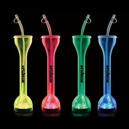 Multi-Color LED Straw Cup For Le Grand Large Hotel, KTV, Leisure Bar, Coffee