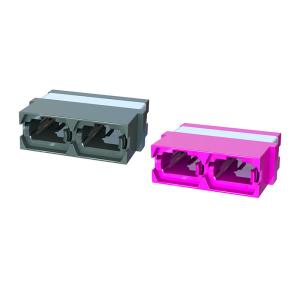 China Plastic Material Fiber Optical Adapter MPO In Black Blue Green And Aqua Colors factory