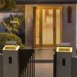 3000K Easy Install Stainless Steel Solar Pillar Light , Columns LED Outdoor