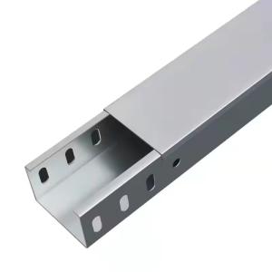 China Customizable Steel Trough Cable Tray Galvanized Finish For Electrical Wiring Management factory