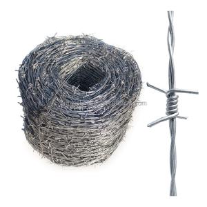 China 20m/25m/30m/50m Length Galvanized Barbed Wire Mesh Stainless Steel Barb Wire Fence Roll factory