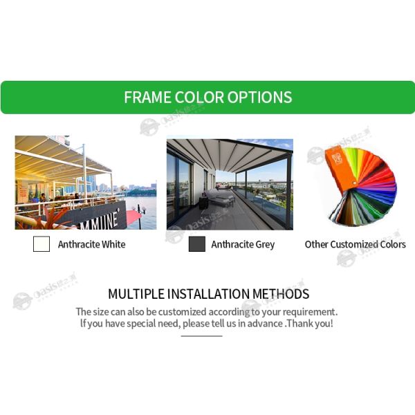 High-End Lightweight Aluminum Frame Awning Quick-Setup Adjustable Sunshade for Outdoor Use Retractable Awning