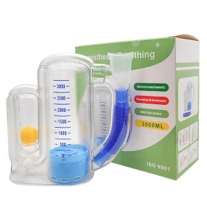 Breath Measurement System Breathing Lung Exerciser With Handle 5000 Volumetric