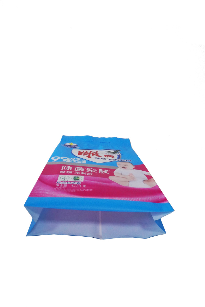 Safety Detergent Washing Powder Plastic Packaging Bag With Hand Size Handle Top