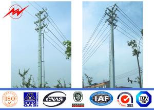 China Africa 9m - 13m Electrical Power Pole , Commercial Light Poles 3mm Wall Thickness factory