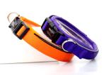 Durable Soft Strong Nylon Dog Collars Adjustable Cat / Puppy Collar Orange /