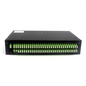 China 1U 19&quot; Rack Mount 1x128 Fiber Optic PLC Splitter Fiber Coupler factory