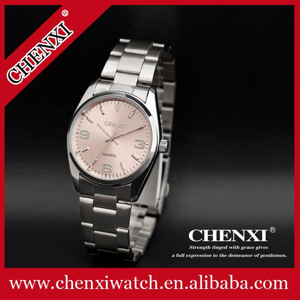 Japan Movemnet Quartz Watches Man Pink Color Stainless Steel Watch Wholesale