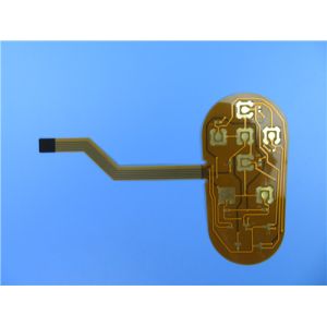 2 Layer Flexible Printed Circuit FPC Built On Polyimide With PI Stiffener and