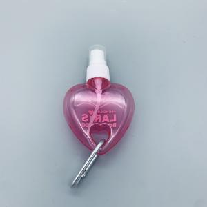 China Mini Heart Leaf Shape Cosmetic PET Bottle Hand Sanitizer With Keychain factory