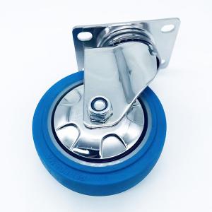 China Swivel Plate 3 Inch Blue Stainless York Swivel Caster With Dust Cover factory