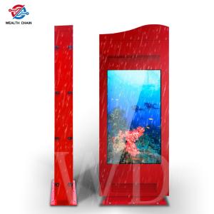 China Flag Shape Dual LCD 65&quot; 55&quot; 43&quot; Screen Outdoor Interactive Kiosk For Roadside factory