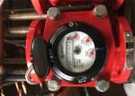 Flange Port 4 Inch Remote Water Meter , Grey Iron Housing Hot Water Meter