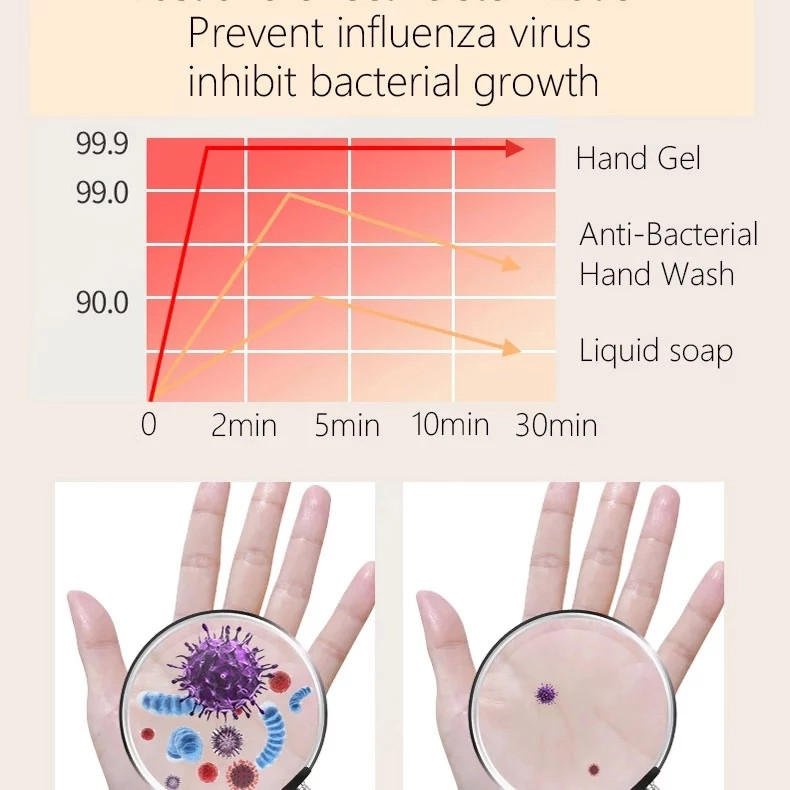 Antibacterial Mini Hand Sanitizer Lotion Waterless Liquid Hand Sanitizer